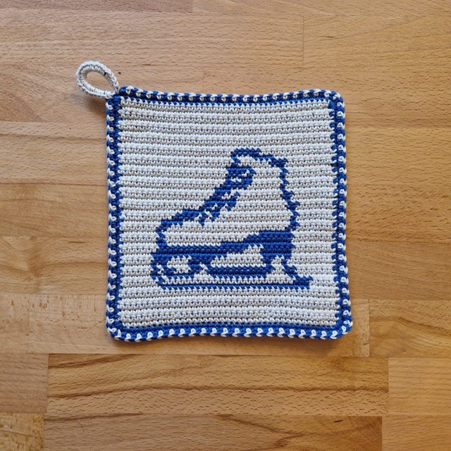 Häkelanleitung Topflappen Schlittschuh – Bild 3