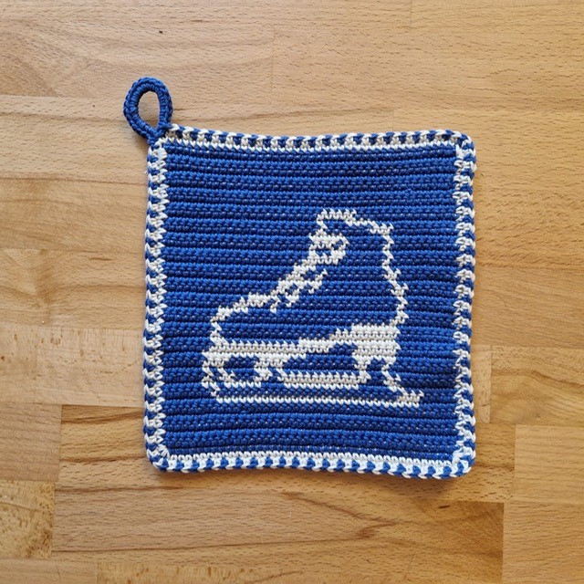 Häkelanleitung Topflappen Schlittschuh – Bild 2