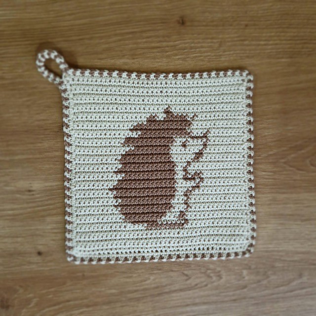 Häkelanleitung Topflappen "Igel" – Bild 2