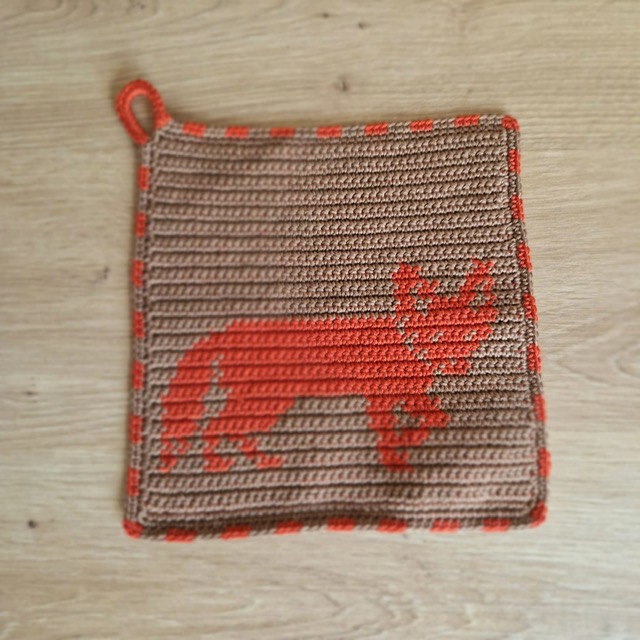 Häkelanleitung Topflappen "Fuchs"