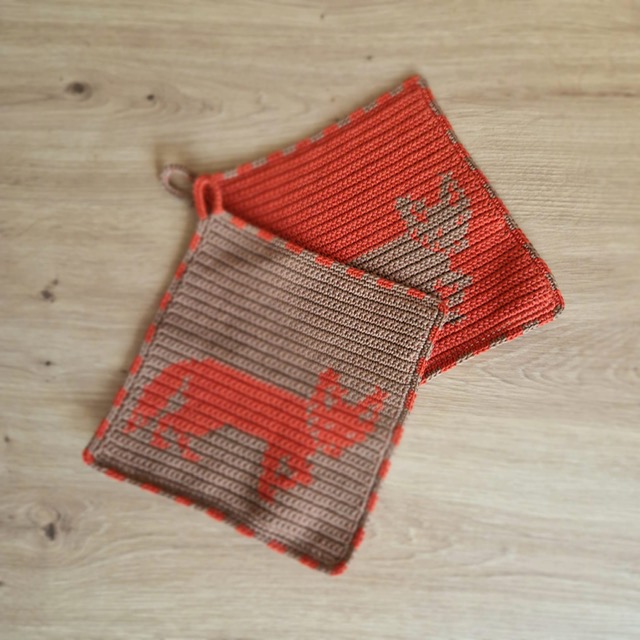 Häkelanleitung Topflappen "Fuchs" – Bild 3