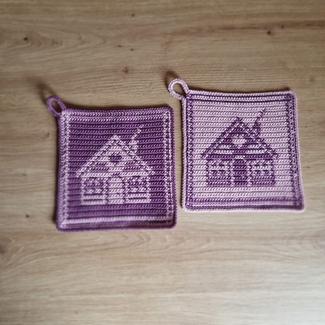 Häkelanleitung Topflappen "Haus" – Bild 4