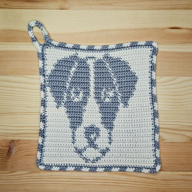 Häkelanleitung Topflappen "Jack Russel" – Bild 2