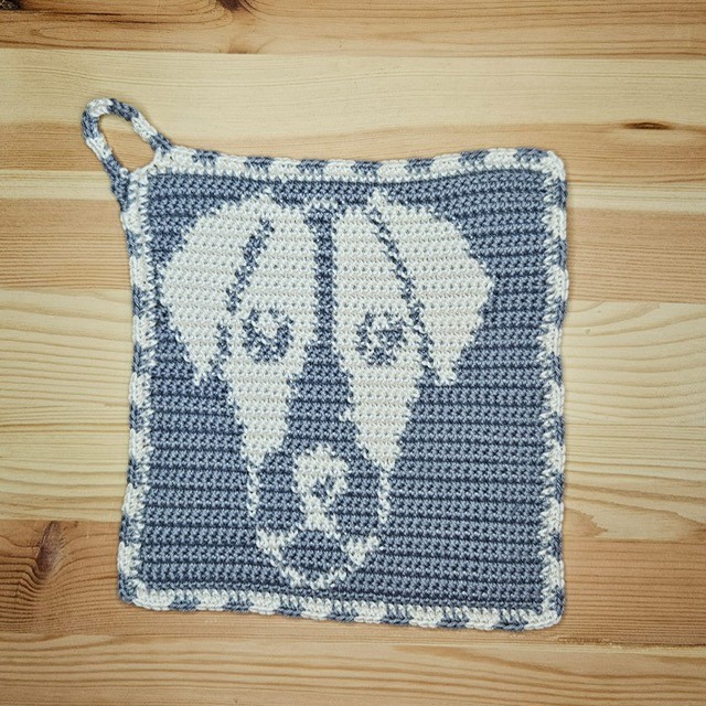 Häkelanleitung Topflappen "Jack Russel" – Bild 3