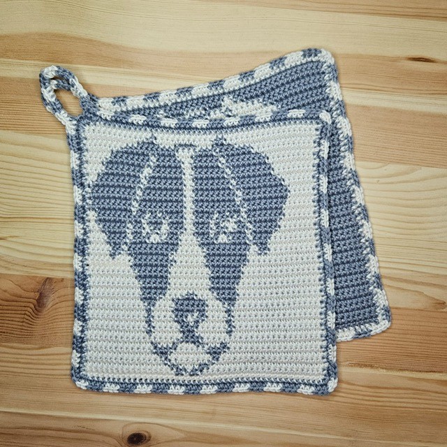 Häkelanleitung Topflappen "Jack Russel" – Bild 4